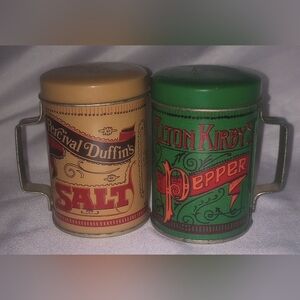 Vintage Elton Kirby Pepper and Percival Duffin’s Salt Shakers